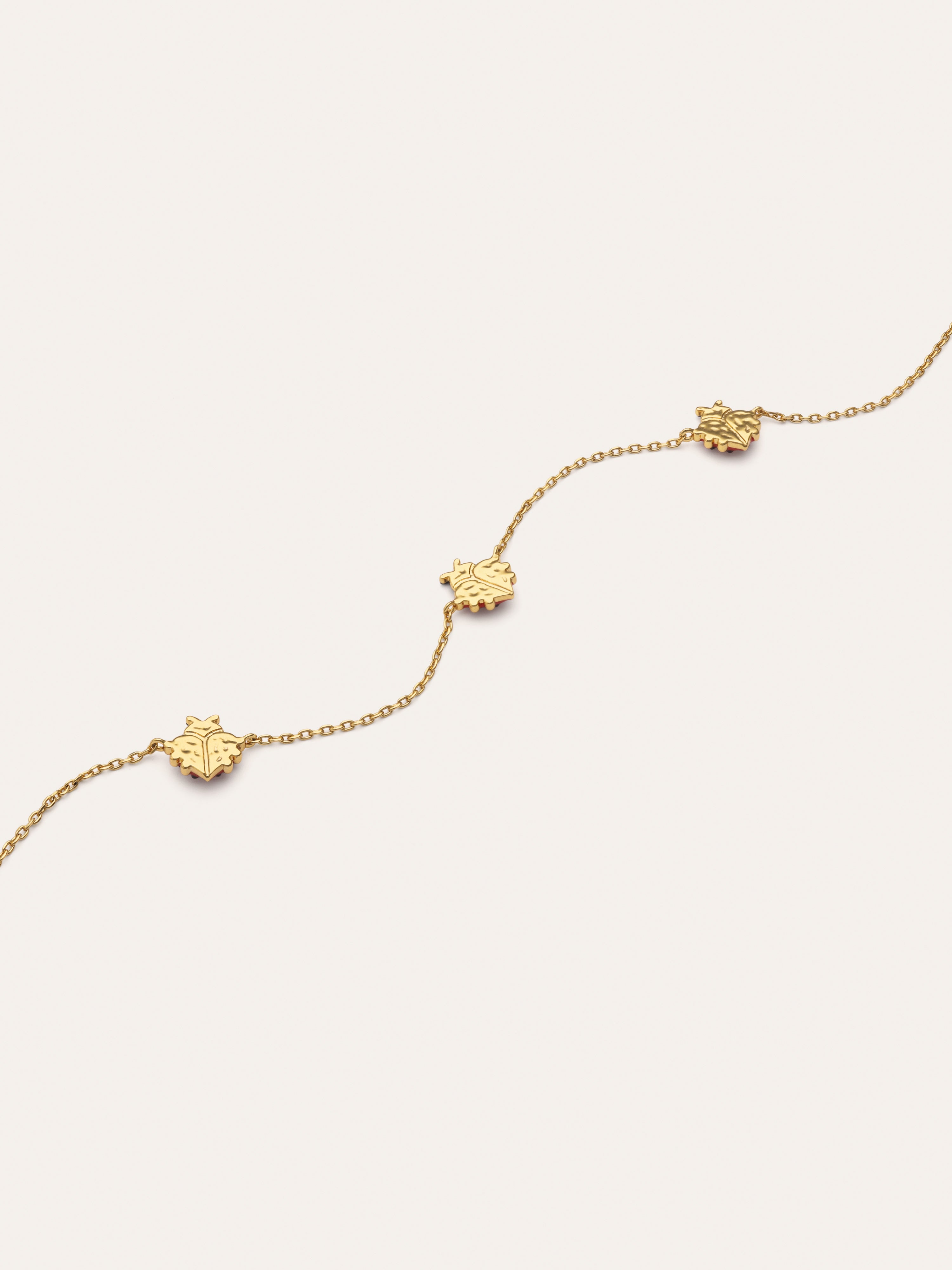 Collar Mariquita Baño Oro