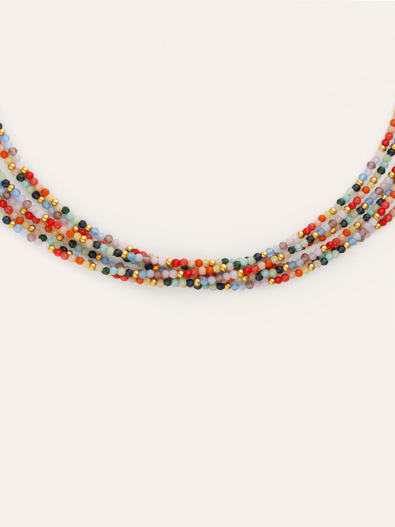 Collar Mawi Colors Acero Baño Oro