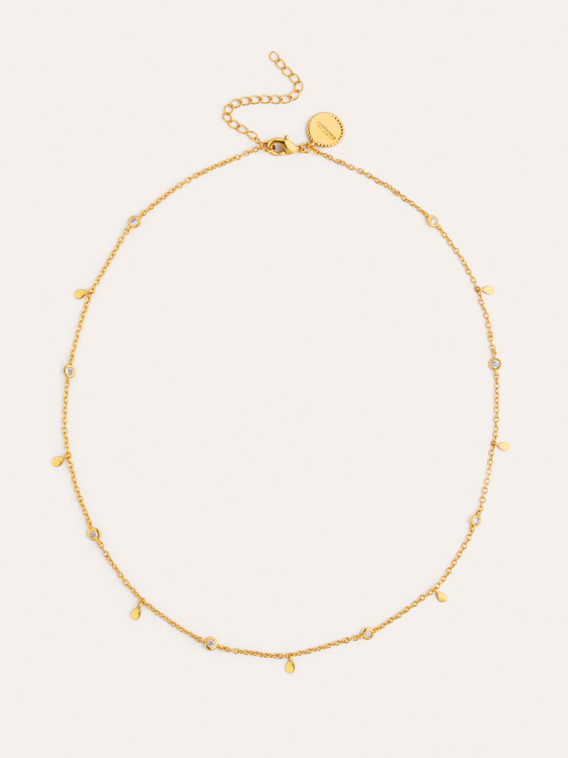 Collar Mini Spark Drop Baño Oro