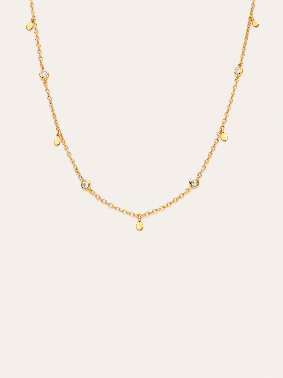 Collar Mini Spark Drop Baño Oro