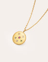 Medallion Spark Color Gold Necklace