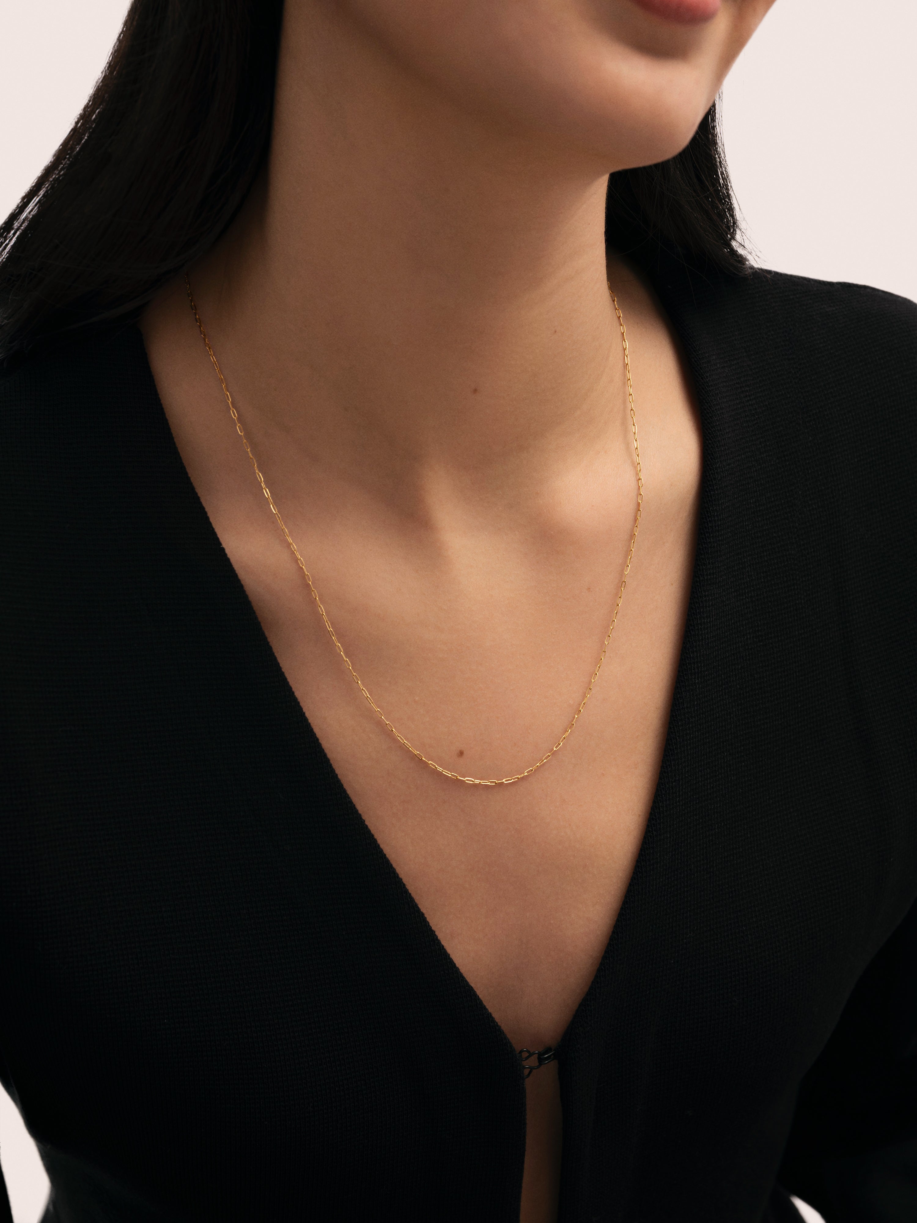 Collar Mini Fine Chic Acero Baño Oro