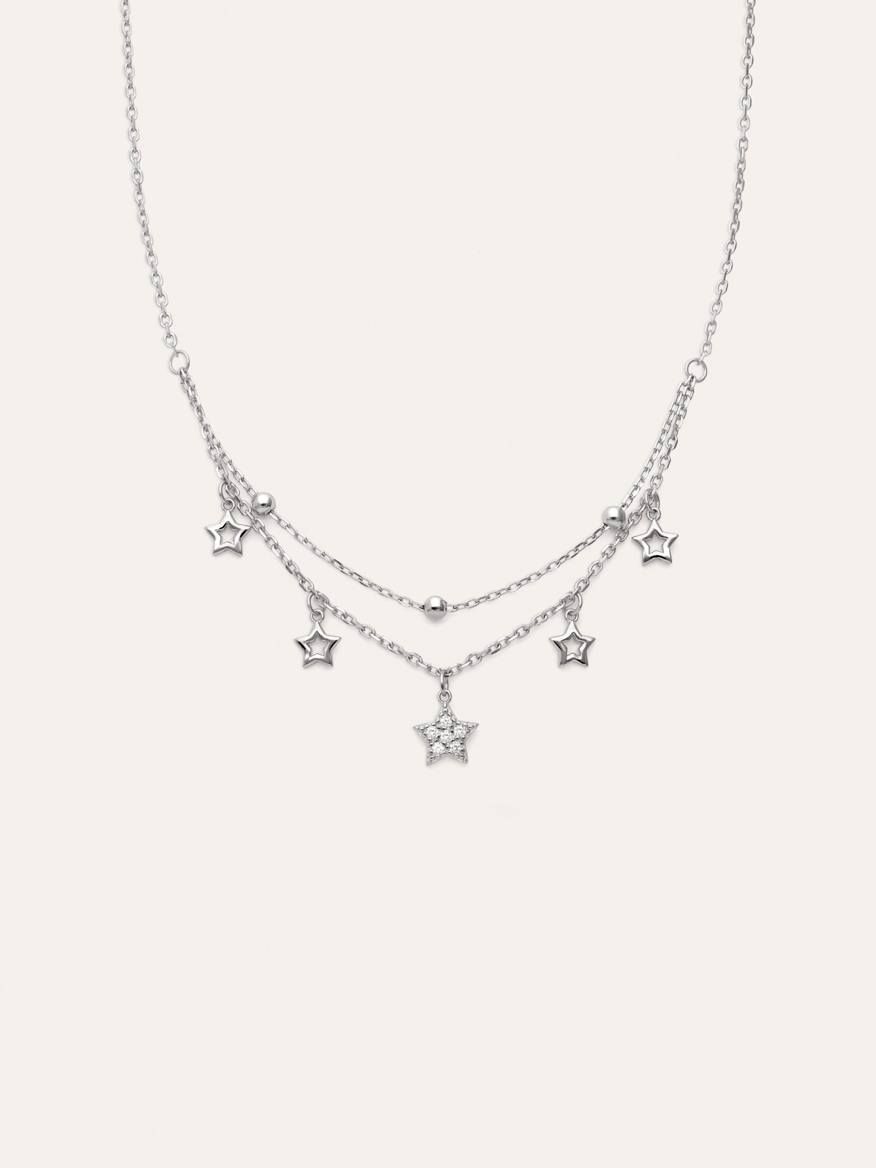 Collar Mil Estrellas Plata