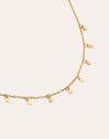 Mini Moons 3mm Stainless Steel Gold Necklace