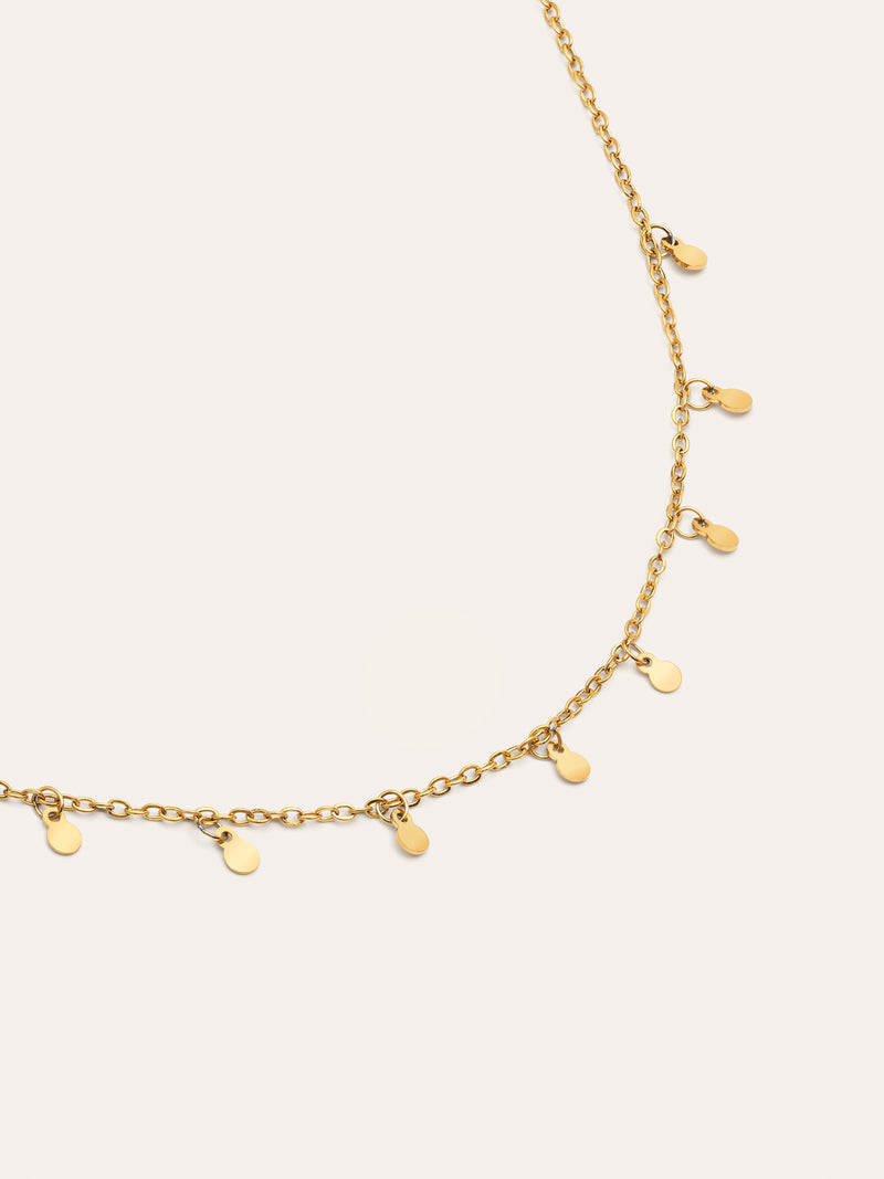 Collier Mini Moons 3mm Acier Plaqué Or