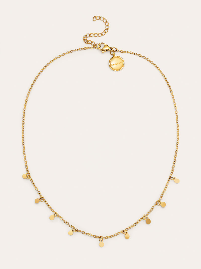 Collier Mini Moons 3mm Acier Plaqué Or
