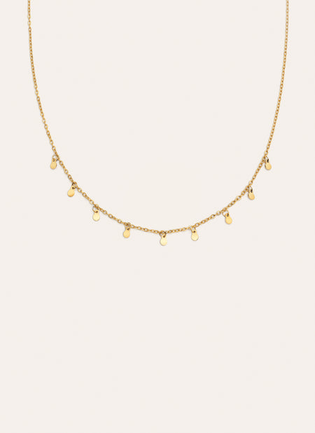 Mini Moons 3mm Stainless Steel Gold Necklace