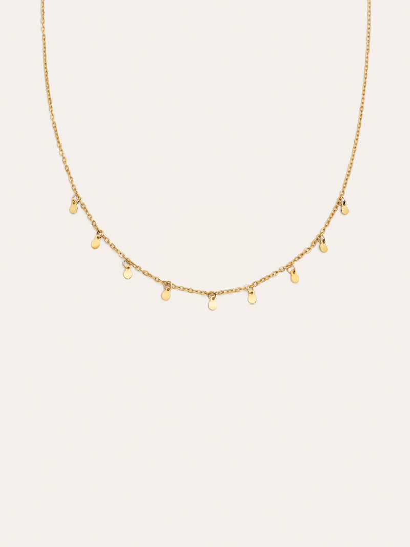 Collier Mini Moons 3mm Acier Plaqué Or
