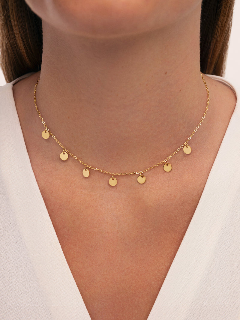 Mini Moons Kette, Edelstahl vergoldet