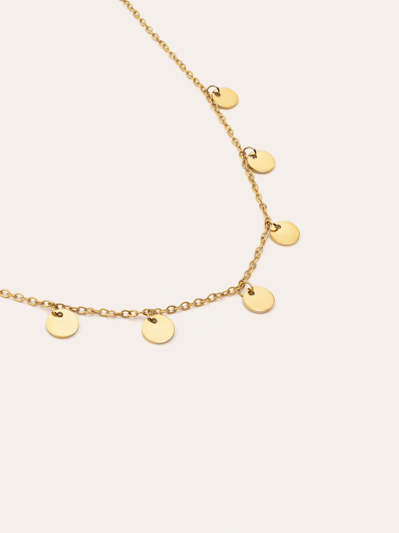 Mini Moons Kette, Edelstahl vergoldet