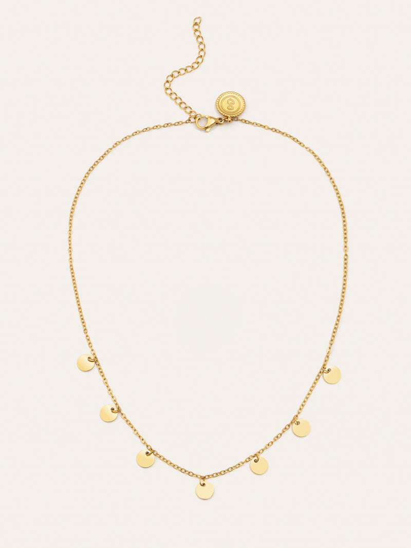 Mini Moons Kette, Edelstahl vergoldet