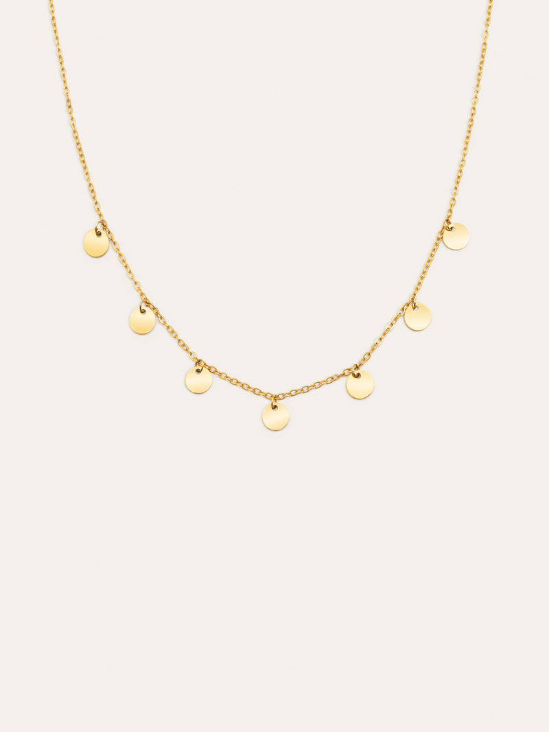 Mini Moons Kette, Edelstahl vergoldet