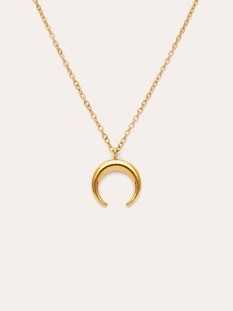 Collar Moonset Acero Baño Oro