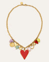Multicharms Hearts Gold Necklace