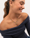 Collar Multicharms Denim Cianita Acero Baño Oro - vista 4
