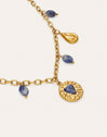 Imagen detalle de Collar Multicharms Denim Cianita Acero Baño Oro