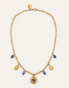 Collar Multicharms Denim Cianita Acero Baño Oro - vista 5
