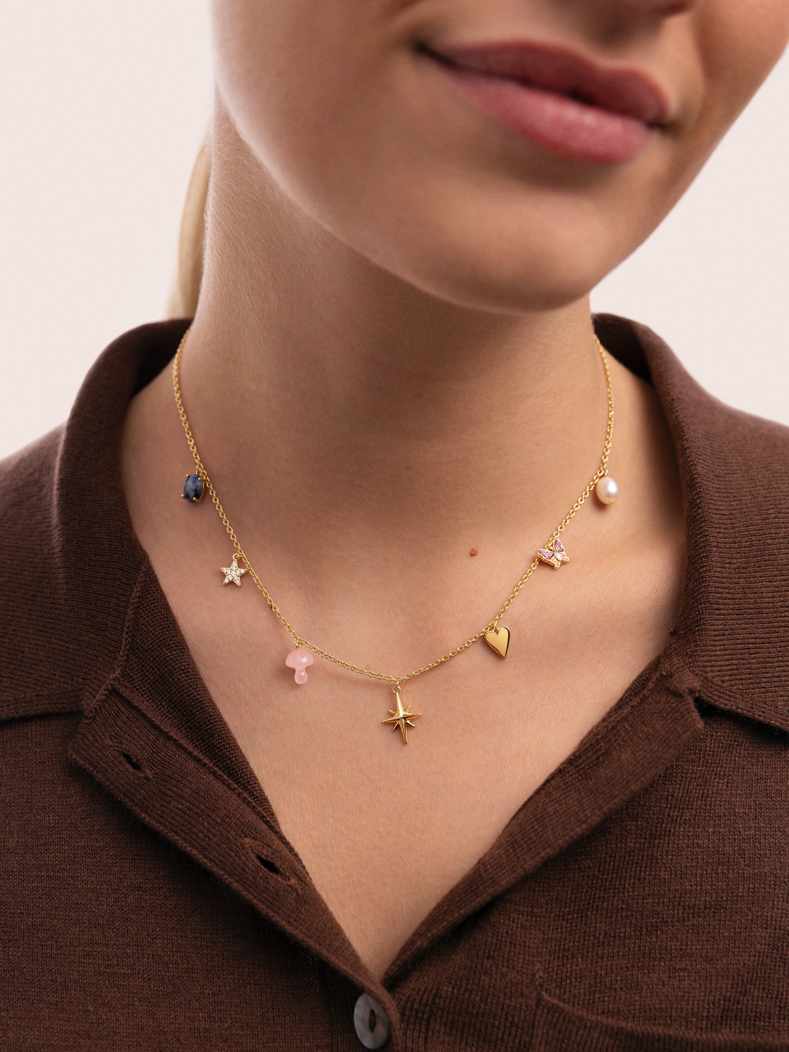 Personalisierte Schulherz Silber Halskette