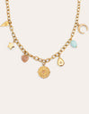 Multicharms Solei Sterling Silver Gold Necklace