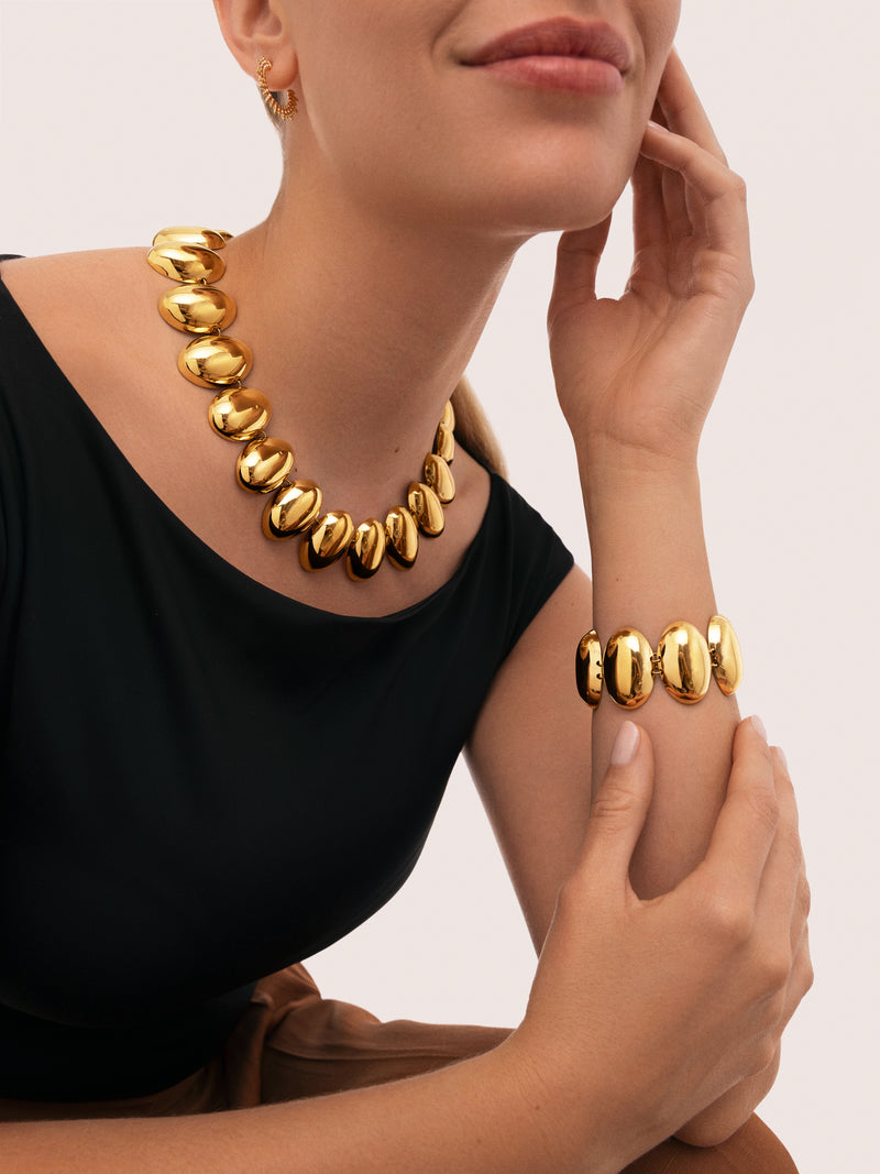 Pulsera Oceya Acero Baño Oro