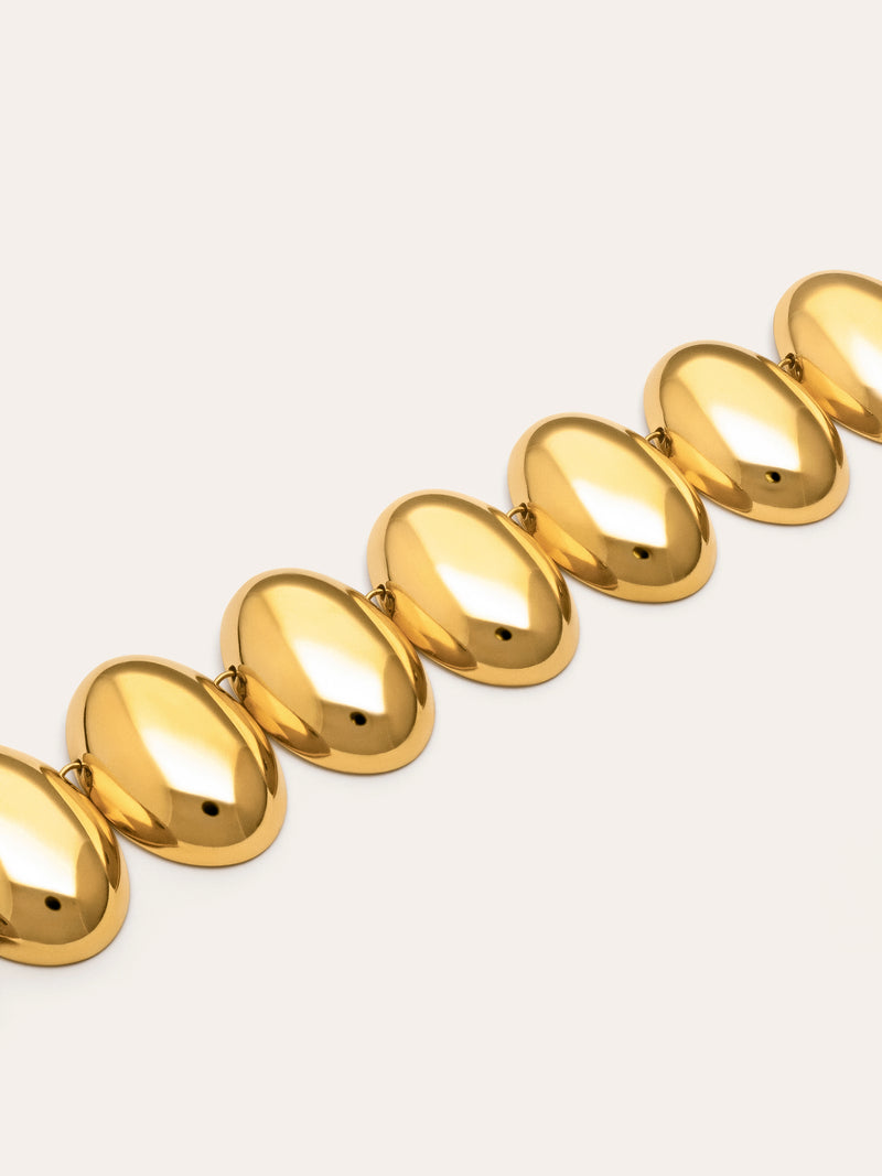 Collier Oceya Acier Plaqué Or