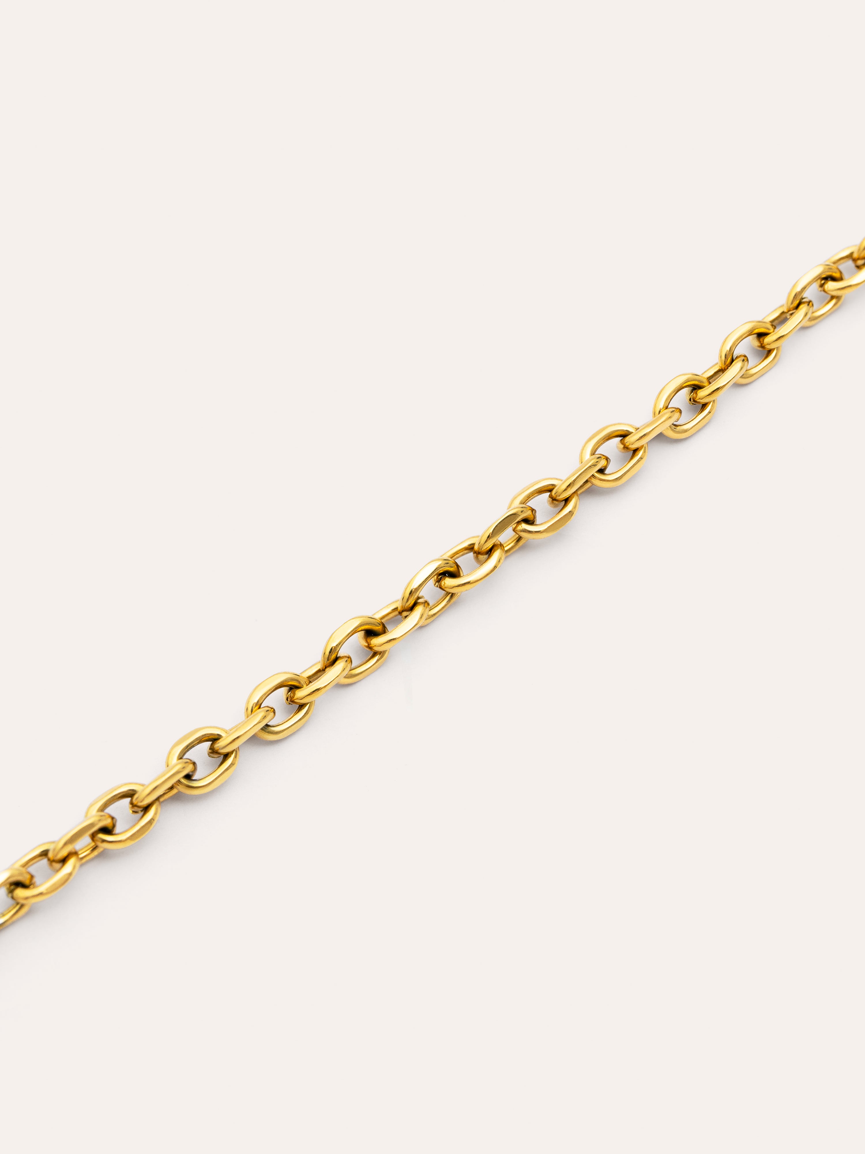 Collar Orla Rope Acero Baño Oro