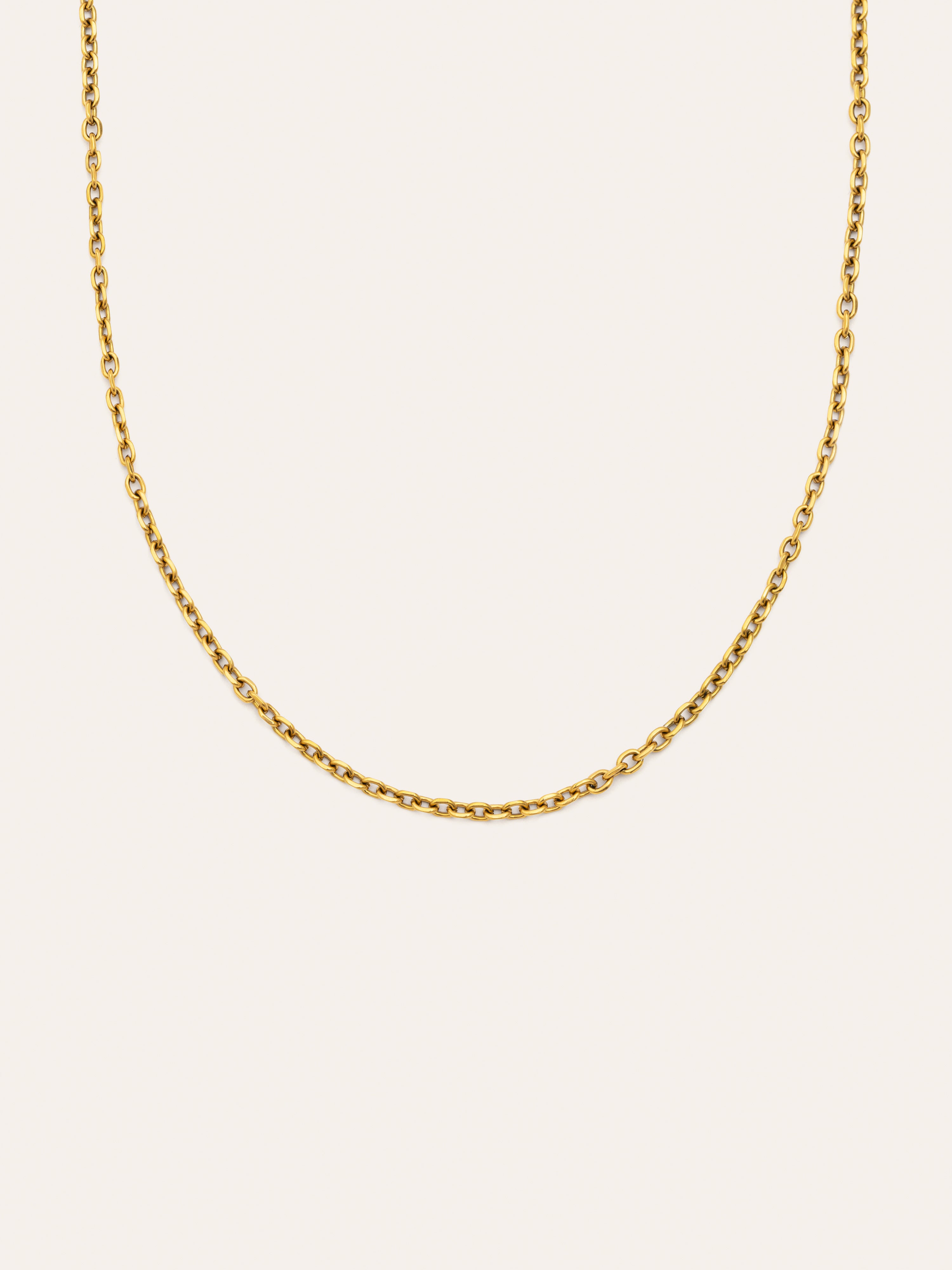 Collar Orla Rope Acero Baño Oro