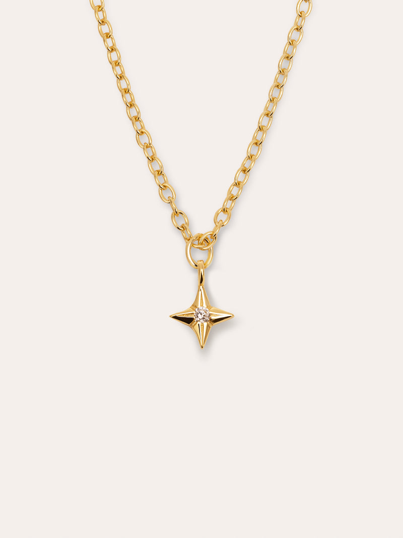 Collar Orion Star Plata Baño Oro