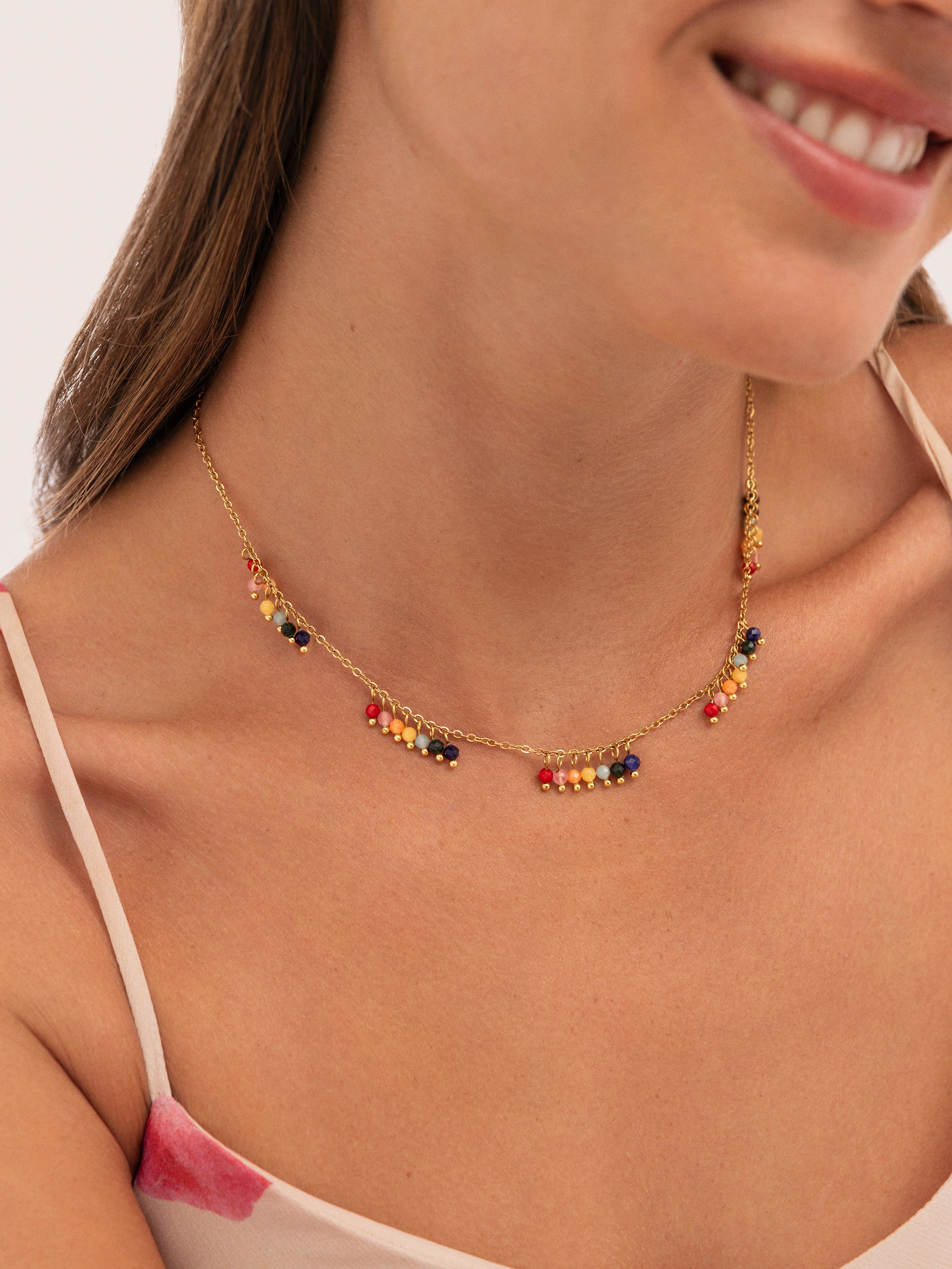 Ketting Palmar Colors Staal Verguld met Goud