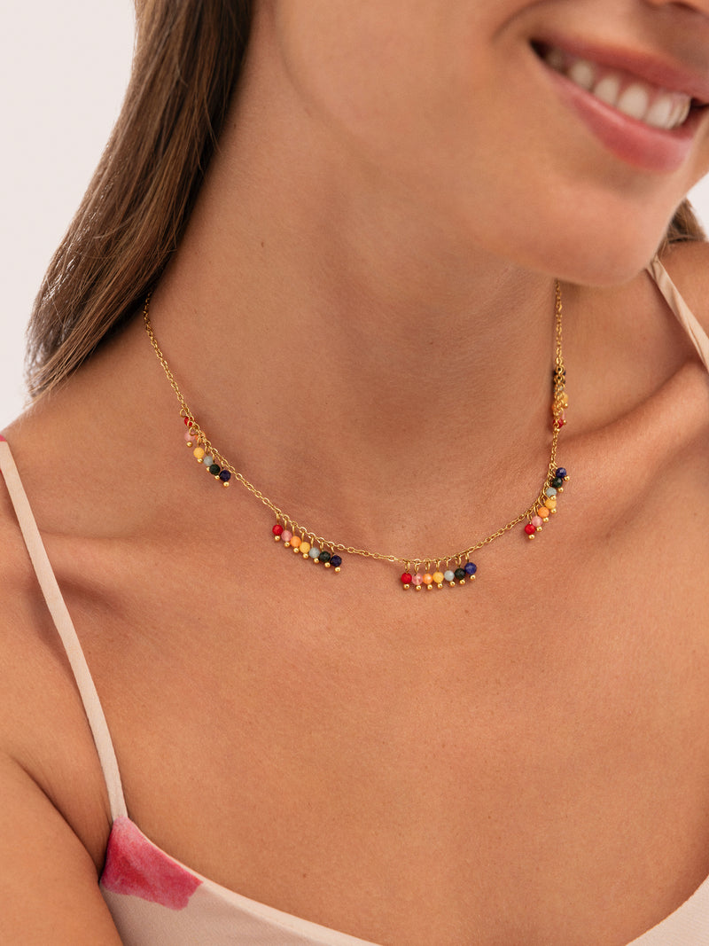 Ketting Palmar Colors Staal Verguld met Goud