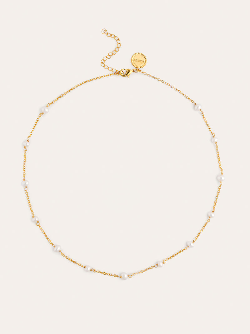 Collar Pearl & Pearls Baño Oro