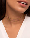 Pink Havana Stainless Steel Gold Choker