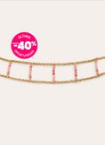 Pink Havana Stainless Steel Gold Choker