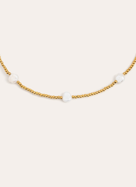 Positano Stainless Steel Gold Necklace