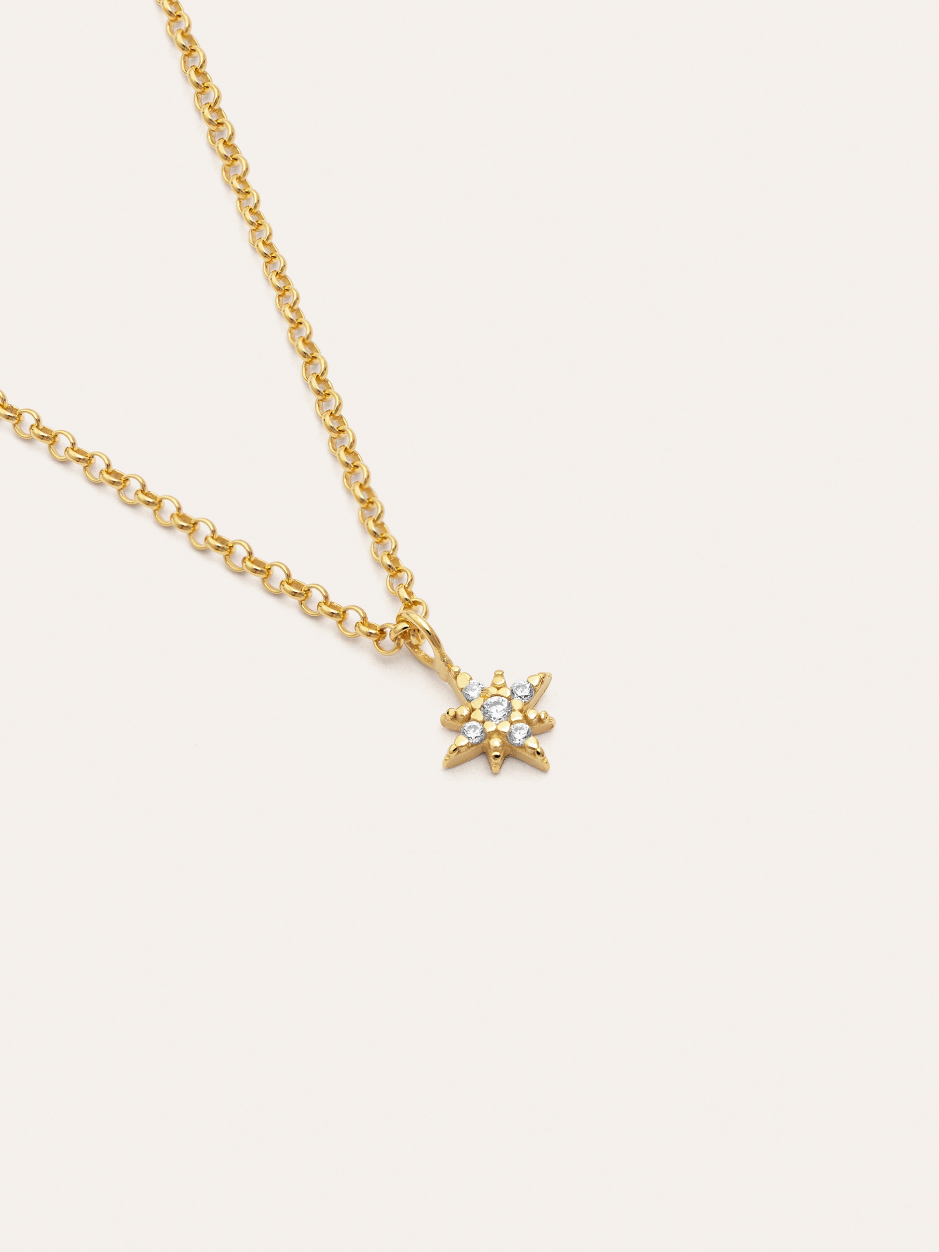 Collar Polar Star Plata Baño Oro