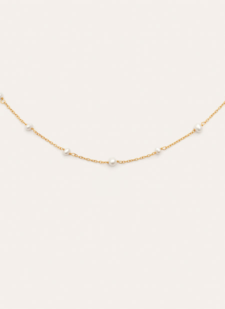 Pearl & Pearls Gold Necklace