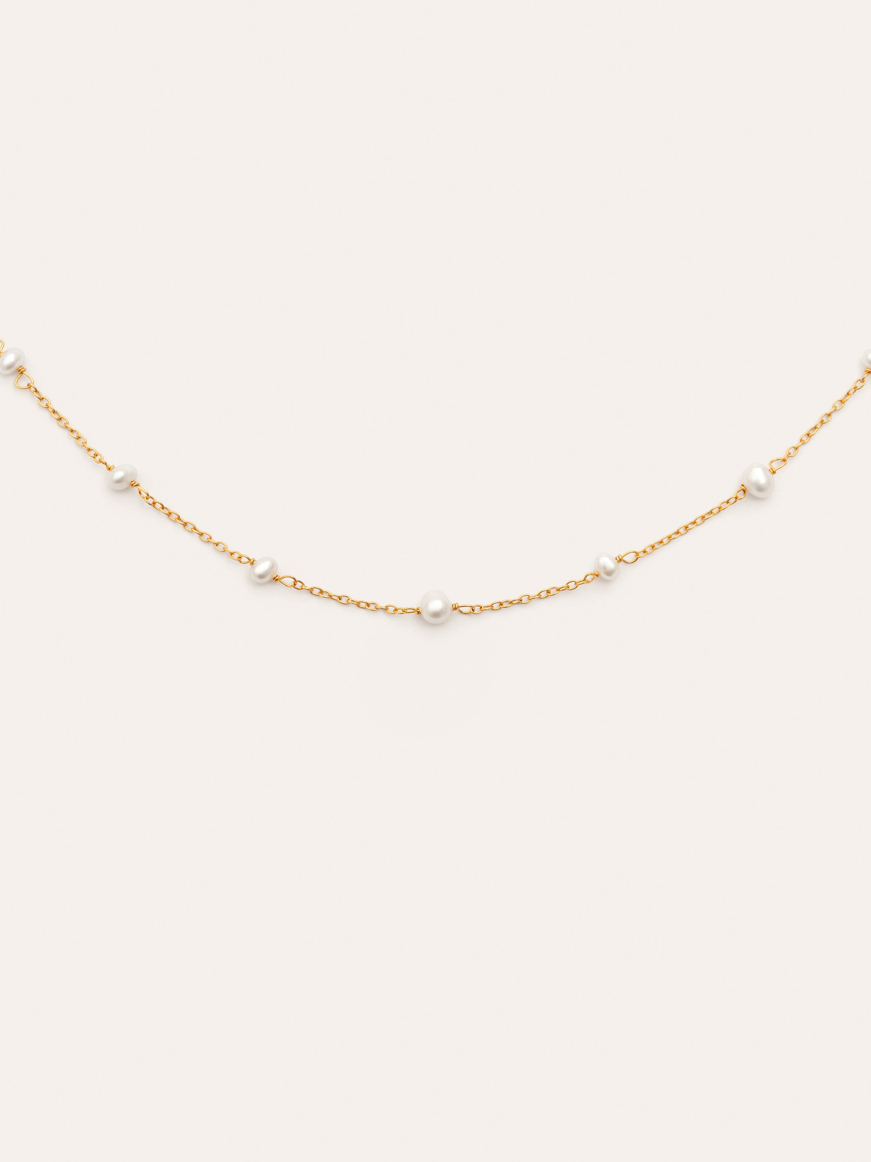 Collar Pearl & Pearls Plata Baño Oro