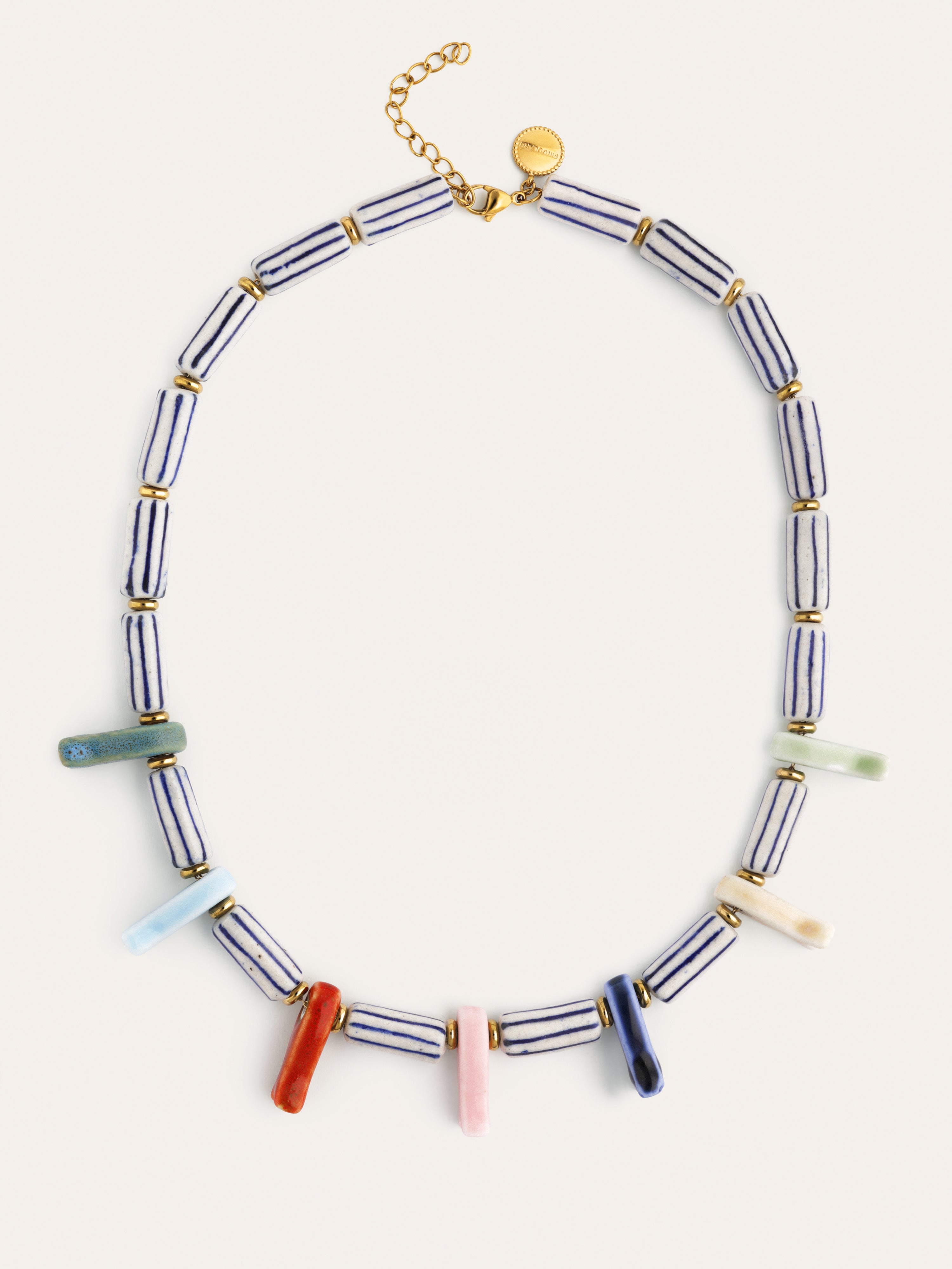 Collar Santorini Acero Baño Oro