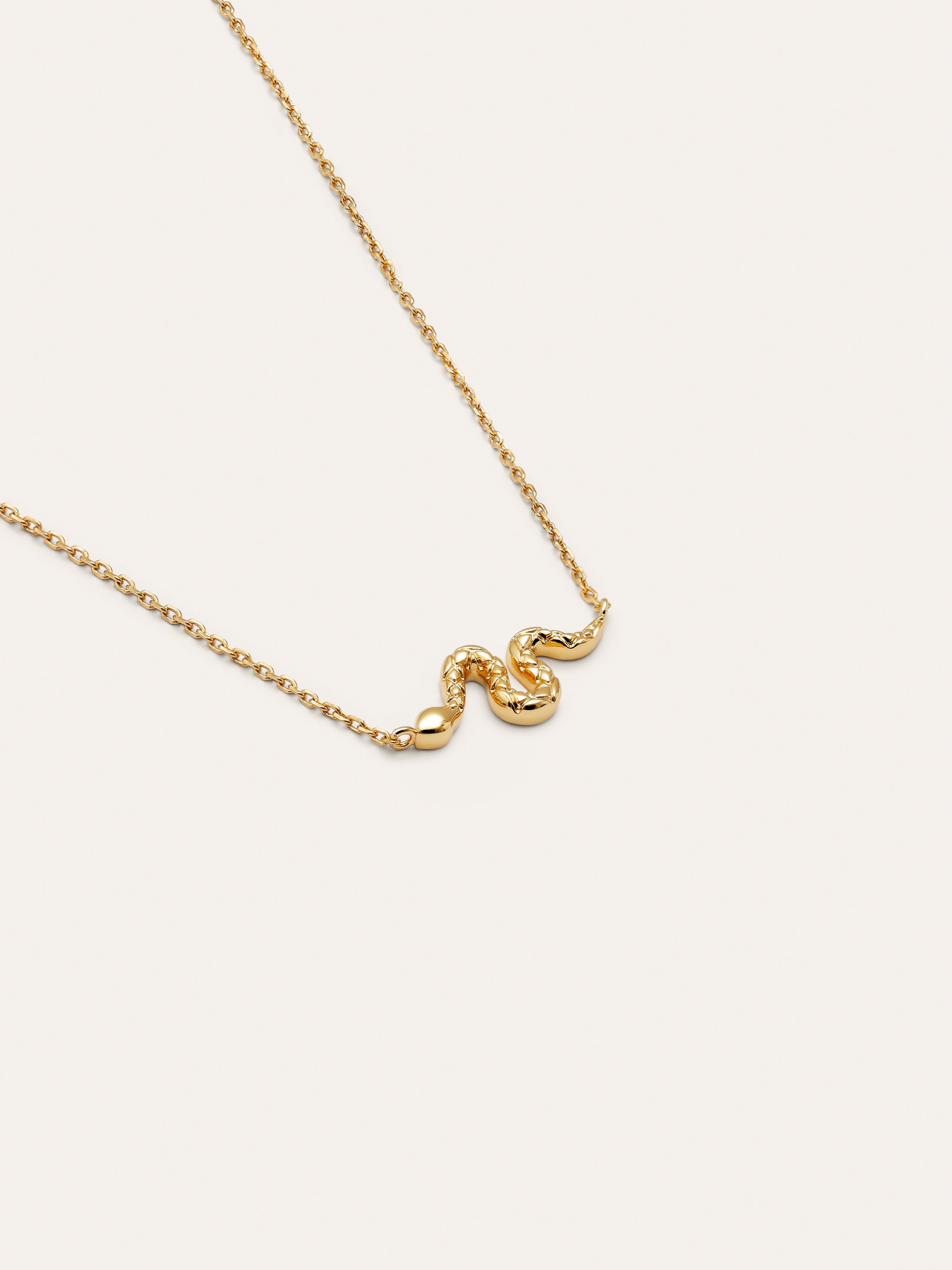 Schlangen-Halskette, vergoldet