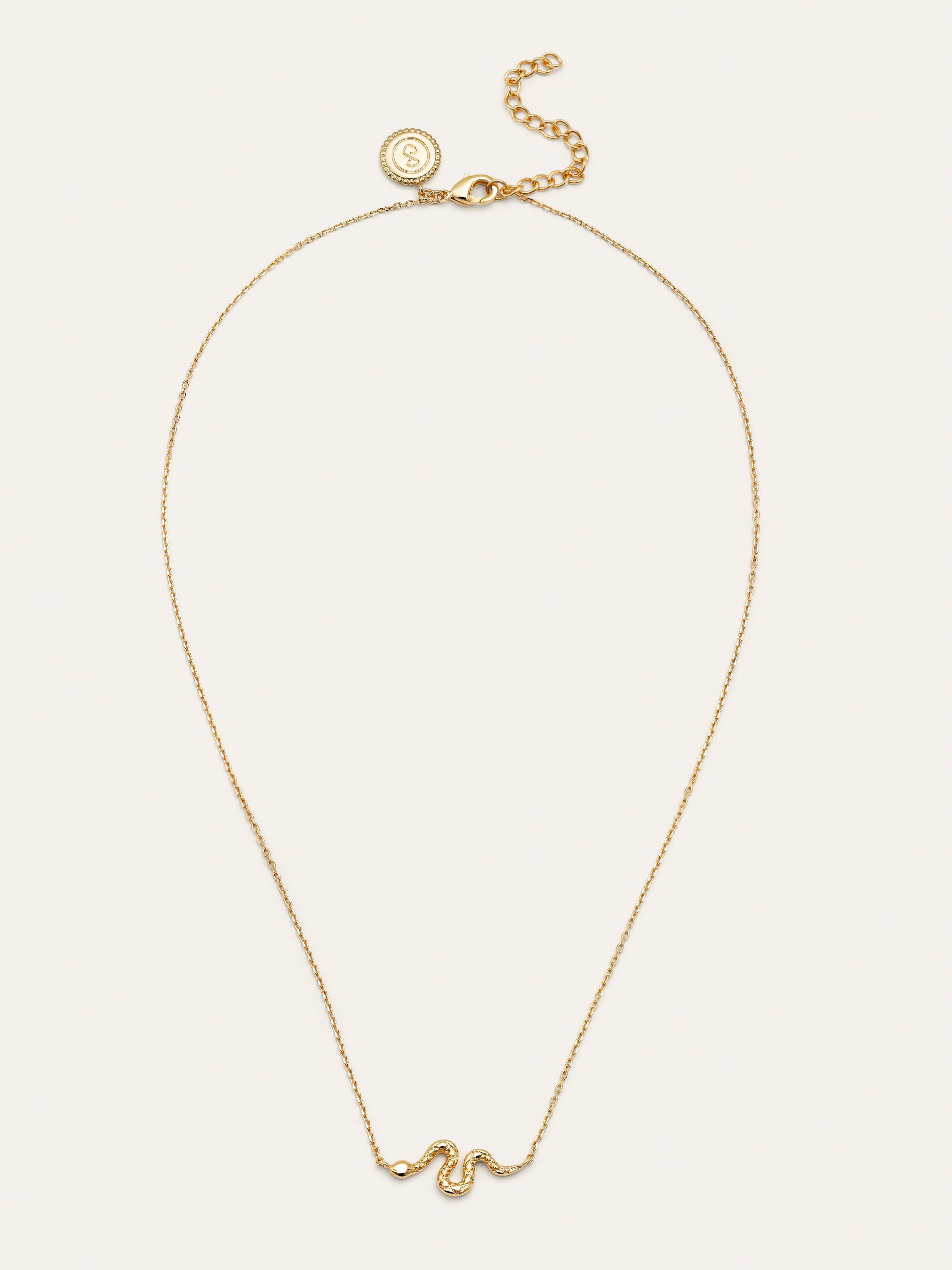 Schlangen-Halskette, vergoldet