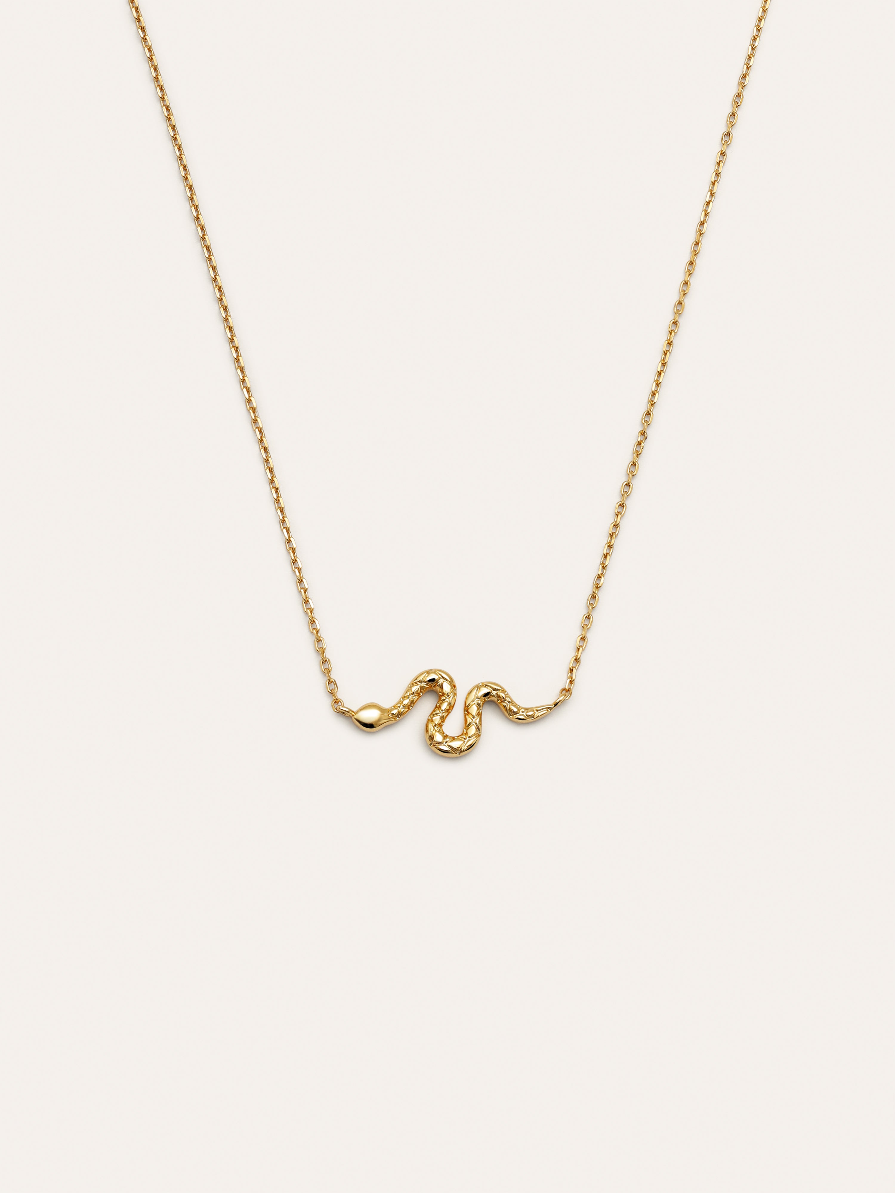 Schlangen-Halskette, vergoldet