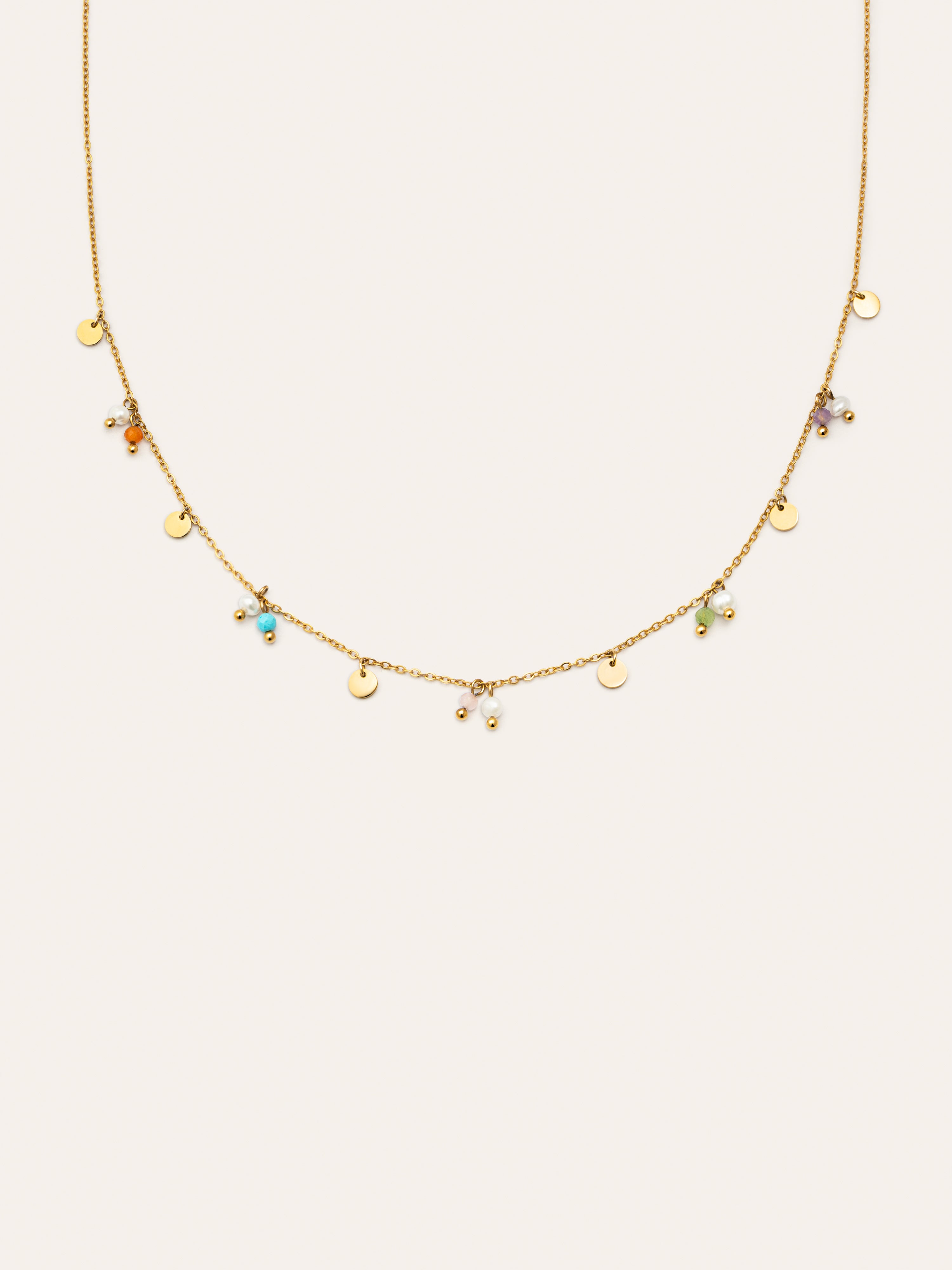 Collar Shamira Acero Baño Oro