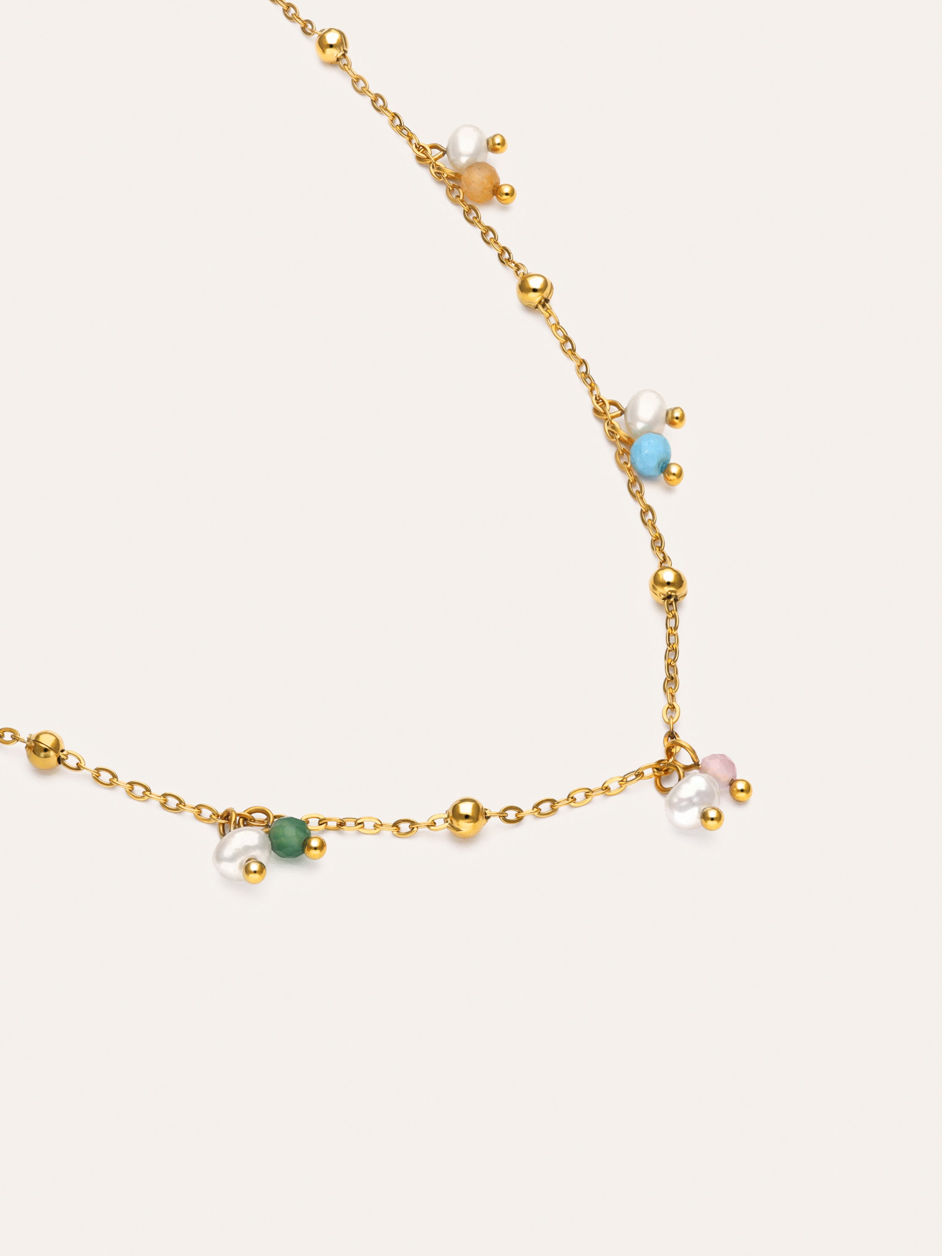 Collier Shamira Dots Acier Plaqué Or
