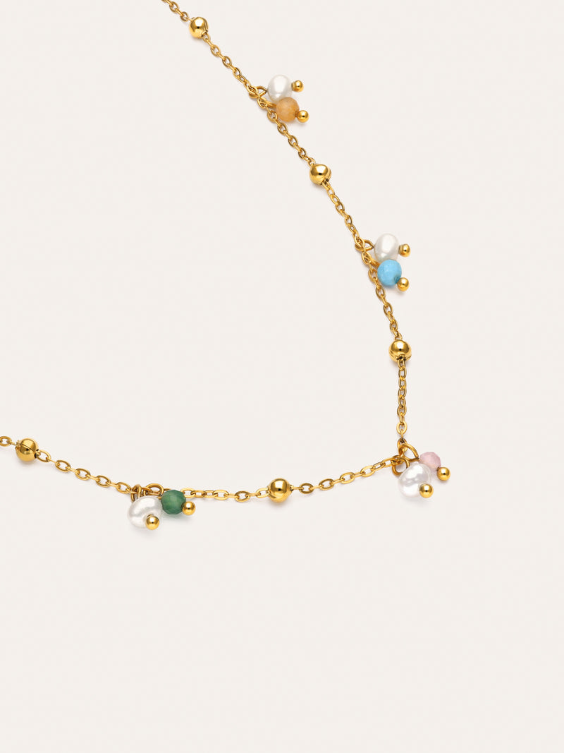Collier Shamira Dots Acier Plaqué Or