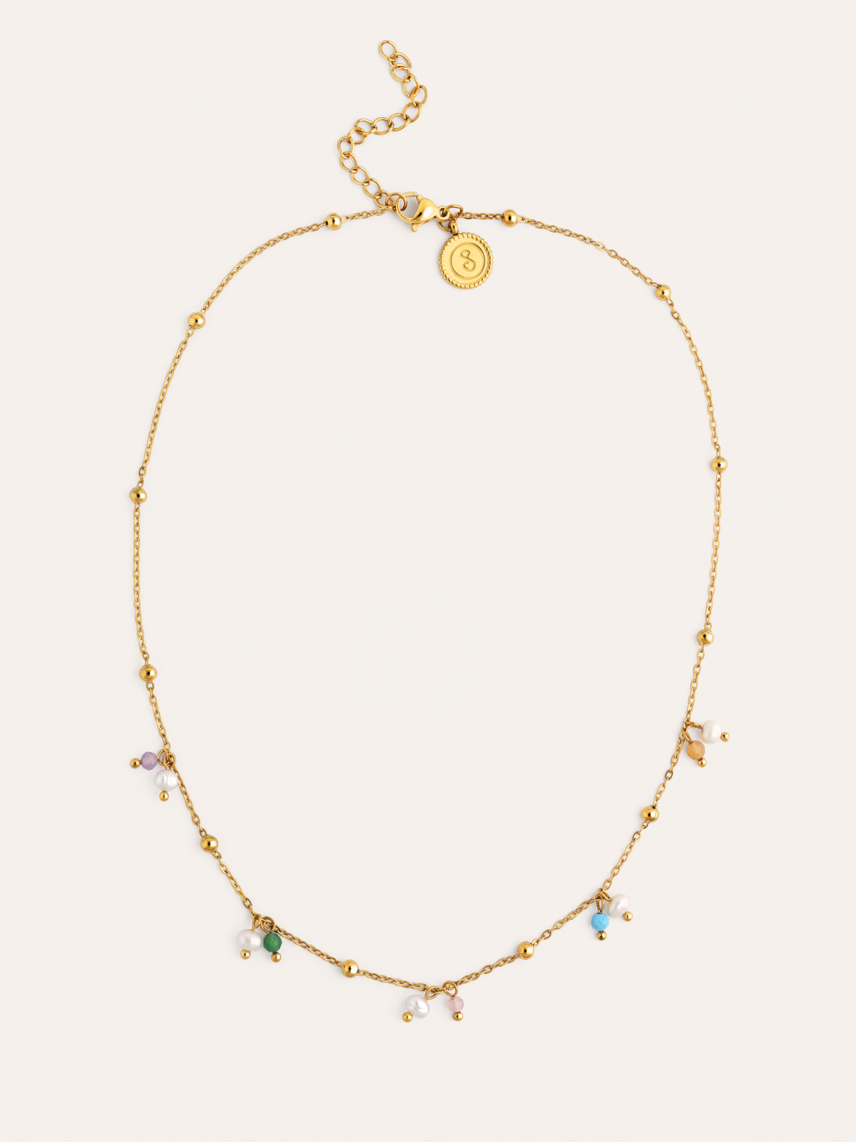 Collier Shamira Dots Acier Plaqué Or