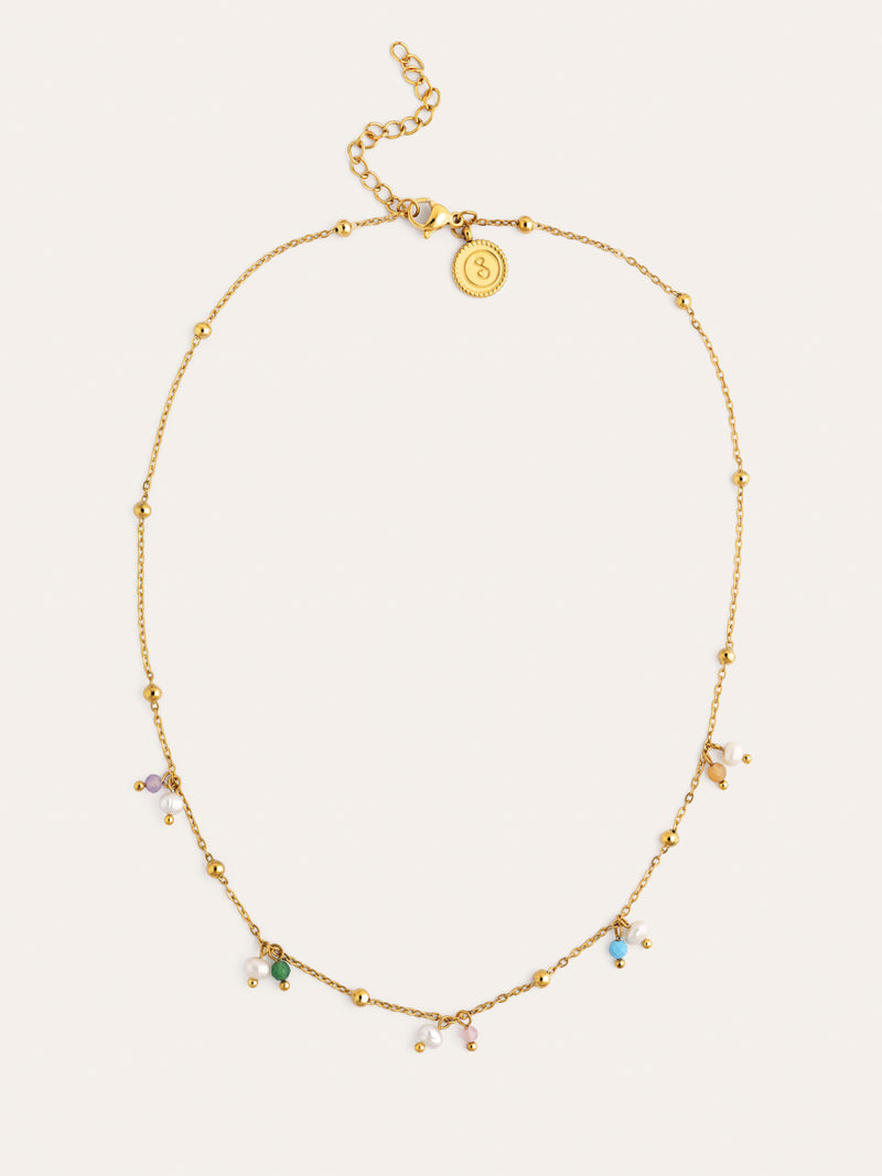 Collier Shamira Dots Acier Plaqué Or