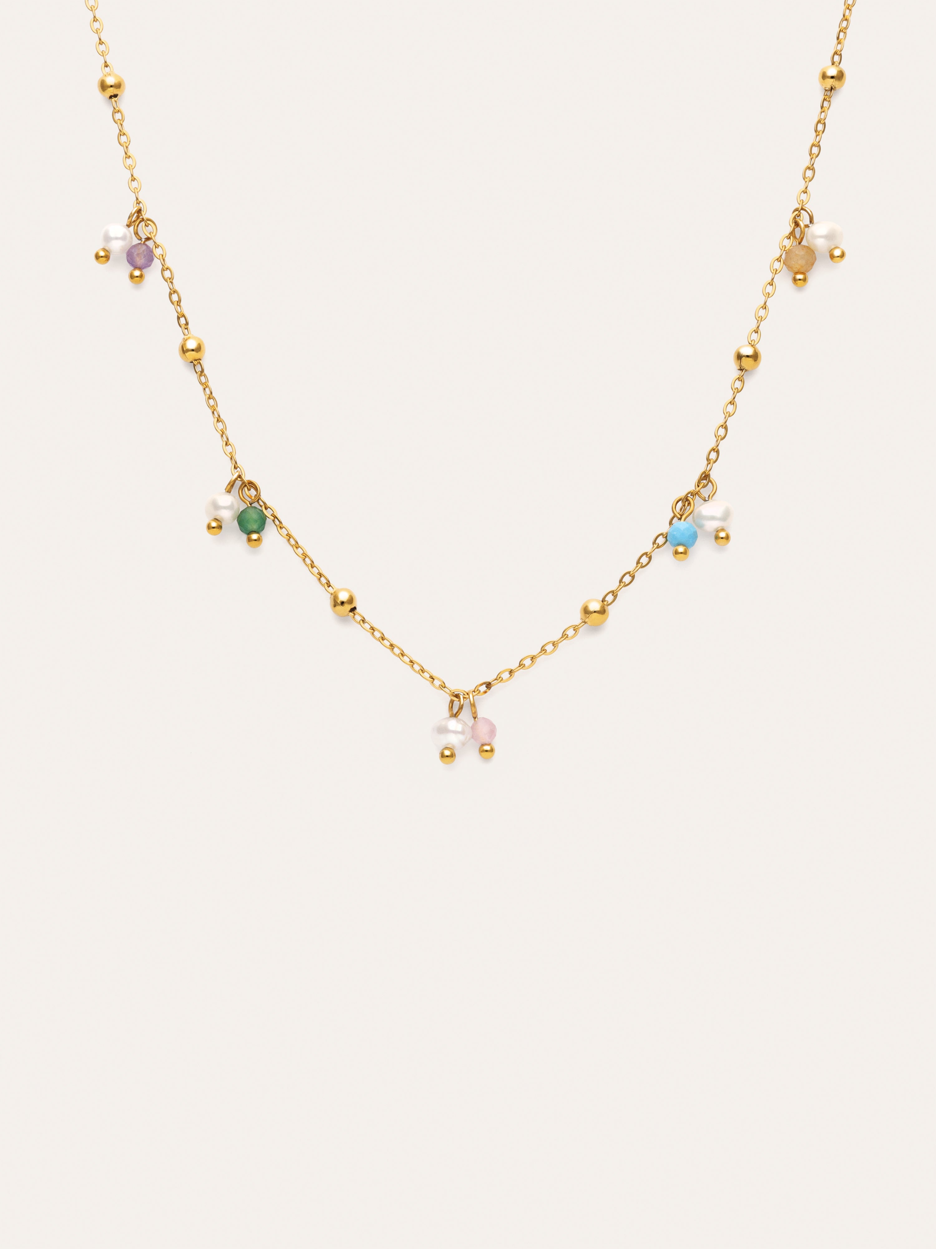 Collier Shamira Dots Acier Plaqué Or