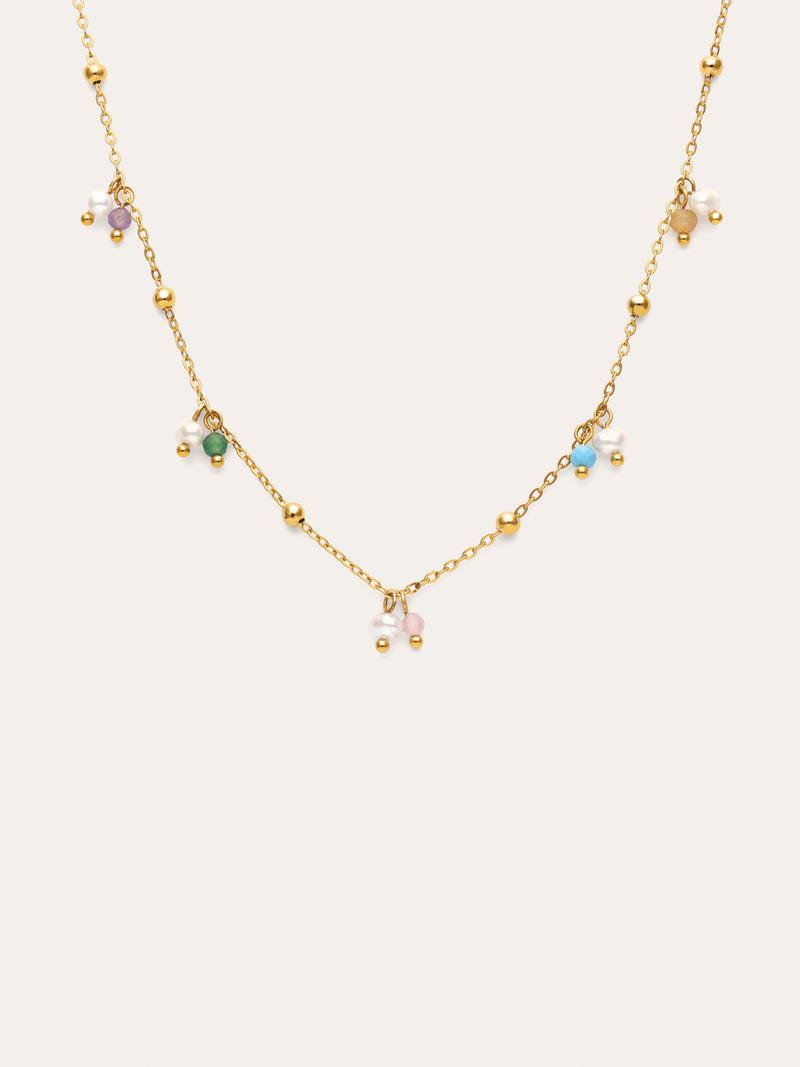 Collier Shamira Dots Acier Plaqué Or