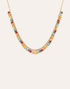 Collar Shamira Full Stones Acero Baño Oro