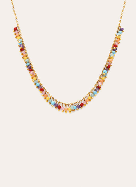 Collana Shamira Full Stones Acciaio Placcato Oro